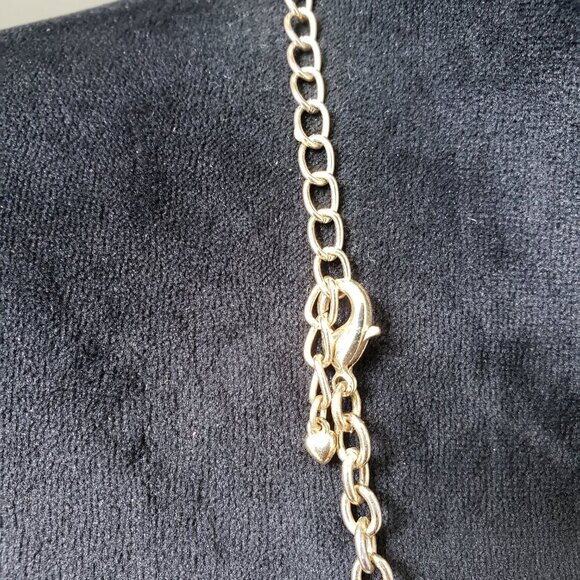 Womens Fashion Gold Plated Rhinestone Crystal Linked Necklace with Lobster Clasp - Picture 7 of 7